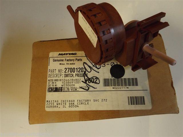 Maytag Washer 27001203 Switch, Pressure NEW IN BOX Maytag Washer 27001203 Switch, Pressure NEW IN BOX